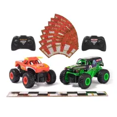Monster Jam Official Grave Digger vs El Toro Loco Racing Rivals Remote Control Monster Trucks - 1:24 scale - 2 pk