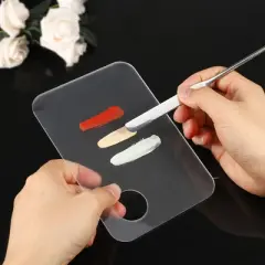 Unique Bargains Acrylic Cosmetic Makeup Palette Foundation Blending Tool Cosmetic Makeup Palette for Mixing 1 Set