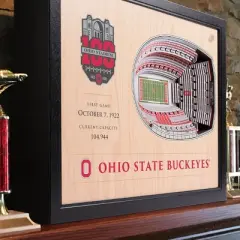 NCAA Ohio State Buckeyes 100th 25-Layer StadiumViews 3D Wall Art