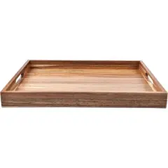 Attop Decorative Serving Trays Platter for Breakfast in Bed, Lunch, Dinner, Appetizers, Patio, Ottoman, Coffee Table, BBQ