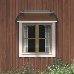 VEVOR Window Door Awning Canopy 40" x 40", UPF 50+ Polycarbonate Entry Door Outdoor Window Awning Exterior, Front Door Overhang Awning