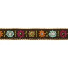 Up Country Bella Floral 1" Wide Dog Collar- Large 15"-21"