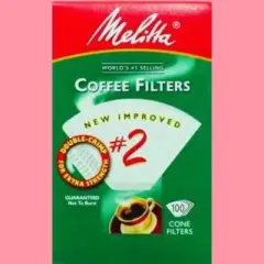 Melitta 622712 Cone Coffee Filters, 100 Count, White