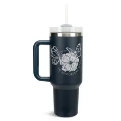 Elanze Designs He Restores My Soul Butterfly Faith 40 oz. Stainless Steel, Large Water Bottle Coffee Mug, Spill & Leak Resistant, Thermal Travel