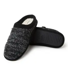 Dearfoams Men's Asher Marled Knit Clog Slipper