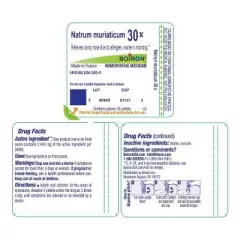 Natrum Muriaticum 30X by Boiron Homeopathic Single Medicine For Allergy  -  80 Pellet