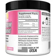 Evlution Nutrition Magnesium + L-Theanine - Relaxation Support - Pink Lemonade - 30 Servings