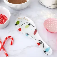 Pavilion Gift Company - Holiday - 9.25" Glass Spoon Rest - Spoon Rests