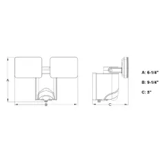 VAXCEL Sodo Plug-In Black Integrated LED Motion Sensor Dusk to Dawn Outdoor Security Flood Light