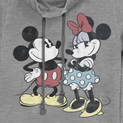 Junior's Mickey & Friends & Minnie Vintage Couple Cowl Neck Sweatshirt