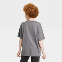 Women's Rock N Roll Short Sleeve Oversized Graphic T-Shirt - Gray