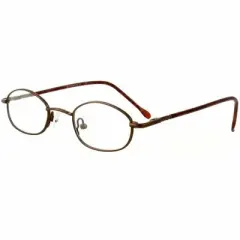 Flex Plus by Vivid FP-88 Designer Reading Eye Glasses in Brown 43mm +2.50 | Ladies | Oval Shape | X-Small Fit