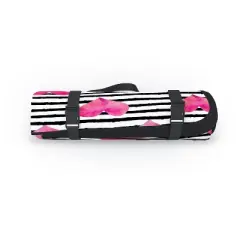 Little Arrow Design Co watercolor hearts on stripes Picnic Blanket - Deny Designs