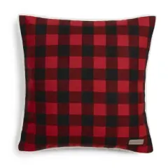 20"x20" Oversize Cabin Plaid Flannel Square Throw Pillow Red - Eddie Bauer