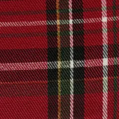 Design Imports  Christmas Metallic Plaid Table Runner, Red Tartan, 14X72"