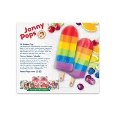 JonnyPops Organic Frozen Rainbow Fruit Stacks Water Pop - 14.8oz/8ct