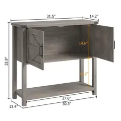 Farmhouse Entryway Table with 2-Door, Wood Console Table with Storage, Coffee Bar Cabinet, Sofa Tables Buffet Sideboard for Kitchen