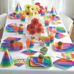 24ct Rainbow Paper Plates