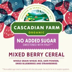 Cascadian Farm No Added Sugar Mixed Berry Breakfast Cereal - 12.5oz