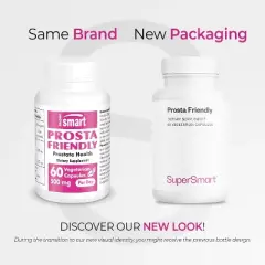 SuperSmart Prosta-Friendly 500mg per Day - Patented Concentrate Cranberry Pills - Natural Supplement | Non-GMO & Gluten Free - 60 Vegetarian Capsules