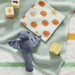 Bat Halloween Crinkle Paper + Rattle Baby Toy Set - 2pk - Cloud Island&trade;