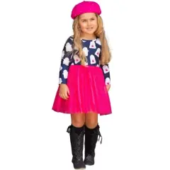 Girls Boo-tiful Twirls Ghost Print Halloween Dress - Mia Belle Girls