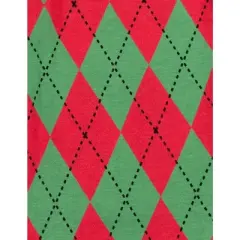 Leveret Footed Cotton Argyle Christmas Pajamas