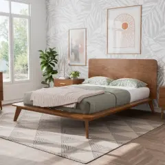 HOMES: Inside + Out Riverstone Mid-Century Modern Platform Bed