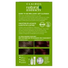 Natural Instincts Clairol Demi-Permanent Hair Color Cream Kit - 4RV Dark Burgundy, Rich Plum
