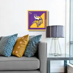 NFL Minnesota Vikings 3D Logo Series Wall Art - 12"x12"