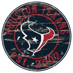 NFL Houston Texans Established 12" Circular Sign