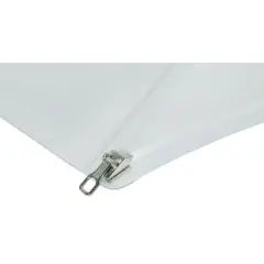 School Smart Zipper Binder Pouches , 7 x 10 Inches, Clear and White, Pack of 24