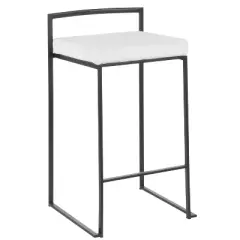 Set of 2 26" Fuji Contemporary Counter Height Barstools - LumiSource