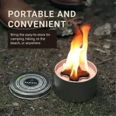Radiate Outdoor Portable Campfire - 4&rdquo; Reusable Fire Pit for Camping, Smores, Cooking, and Picnics (4 Pack)