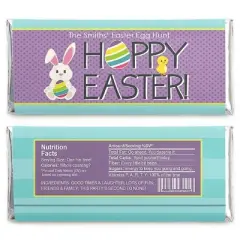 Big Dot of Happiness Hippity Hoppity - Candy Bar Wrapper Easter Bunny Party Favors - Set of 24