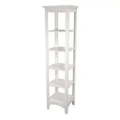 Madison Linen Tower with Five Open Shelves White - Teamson Home