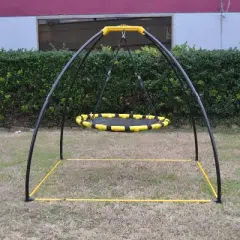 Jumpking JKBK-UFO Backyard 360 Degree Adjustable Height UFO Swing Set, Yellow
