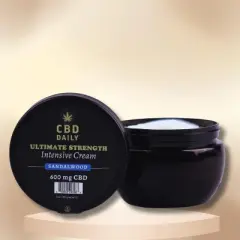 Earthly Body Daily Ultimate Strength Intensive Cream (600mg, 5 oz.) - Sandalwood | Deeply Moisturizing for Therapeutic Relief