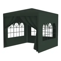 10'x10' Party Tent Commercial Gazebo Tent With 4 Removable Wall Window Zipper Door Portable Canopy Tent For Outdoor Event Wedding Party Bench