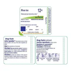 Rhus Tox 12X by Boiron Homeopathic Single Medicine For Pain  -  80 Pellet