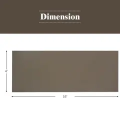 Costway 2PCS 16x4 Ft Universal Replacement Canopy for Pergola Structure Sun Awning Brown