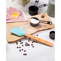 Talisman Designs Laser Etched Beechwood Large Silicone Spatula, Nature Collection, Set of 1