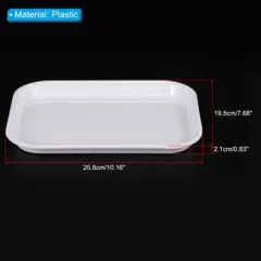 Unique Bargains Plastic Rectangle Reusable Fast Food Dining Areas Serving Trays