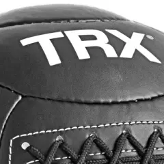 TRX 6 Pound Wall Ball Home Gym Strength Training Weighted Equipment with Non-Slip Exterior for Leveling Up Full Body Workouts, Black (14 Inch)
