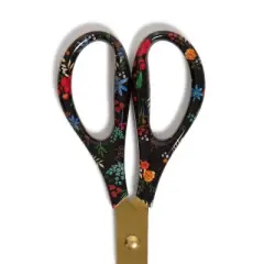 U Brands Designer Series Scissors 8" Midnight Blossom: Steel Office Tool, Floral Design, Multicolored, Non-Powered