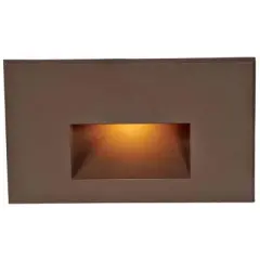 WAC LEDme 5" Wide Bronze Horizontal Amber LED Step Light