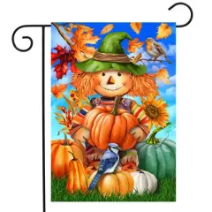 Briarwood Lane Fall Garden Flag 12x18 For Outdoor Smiling Scarecrow For Fall Garden Flag Flags For Outside