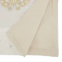 Saro Lifestyle Whimsical Embroidered  Christmas Tree Table Runner, 16"x72", Gold