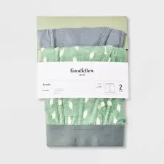 Men's Dotted Print Trunks 2pk - Goodfellow & Co&trade; Green