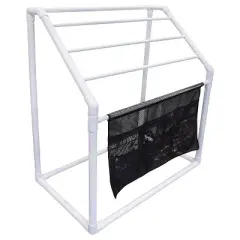 WOW Watersports Freestanding Collapsible Heavy Duty 5 Rail Towel Rack with Mesh Pocket and Inflatable Strike Zone Outdoor Waterslide with Sprinklers